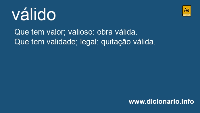 Significado de vlida