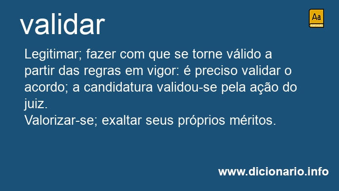 Significado de validar