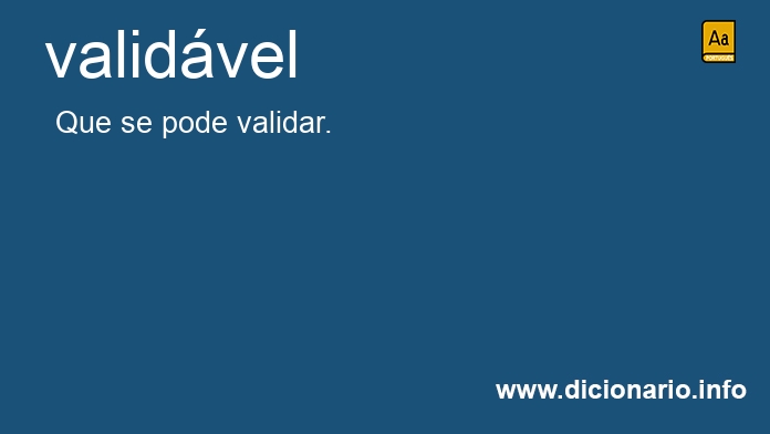 Significado de validvel