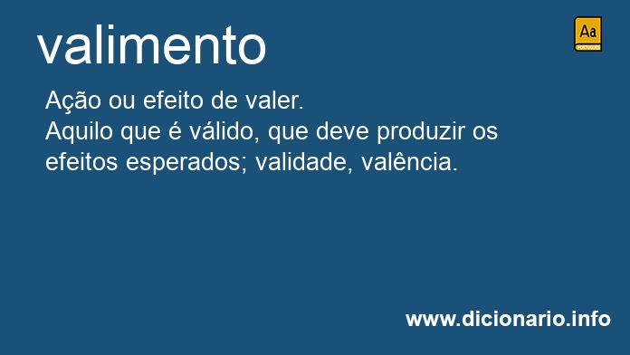 Significado de valimentos