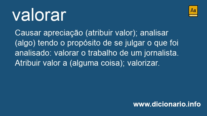 Significado de valorar