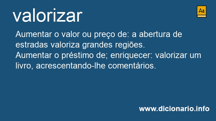 Significado de valorizar