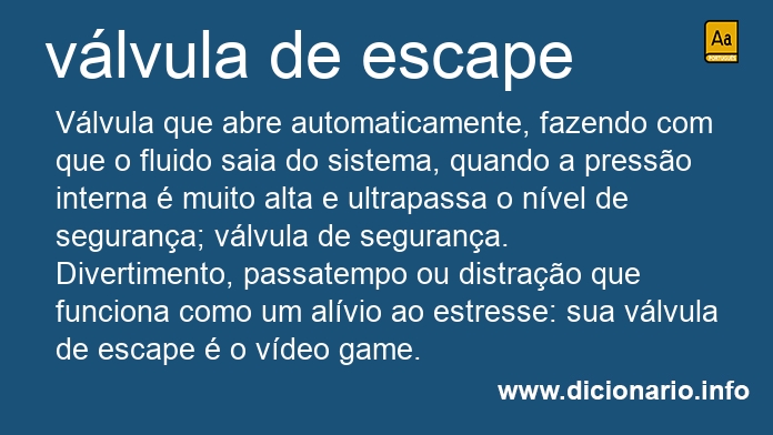 Significado de vlvula de escape