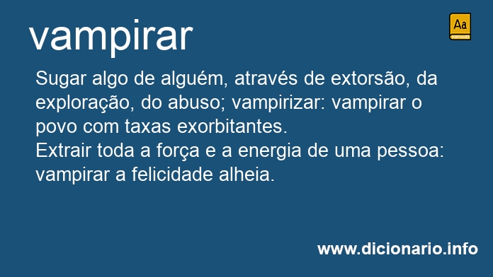 Significado de vampirar