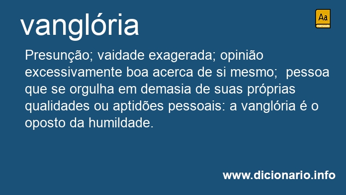 Significado de vanglria