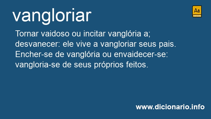 Significado de vangloriamos