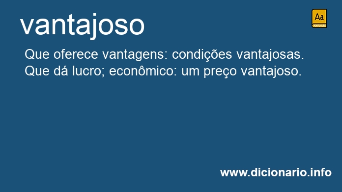 Significado de vantajoso