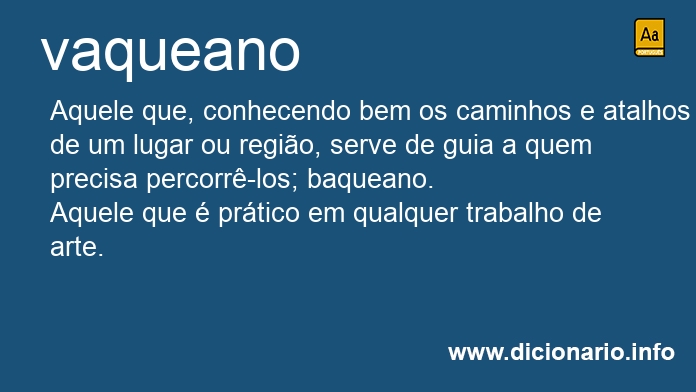 Significado de vaqueano