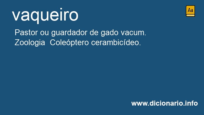 Significado de vaqueiro