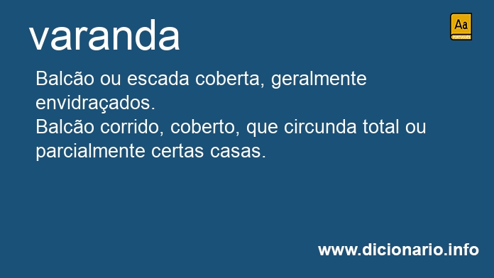 Significado de varanda