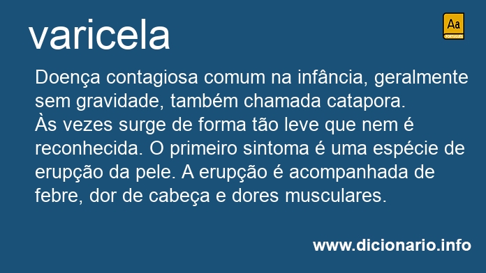Significado de varicelas
