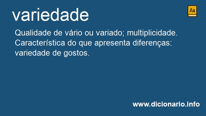 Significado de variedade