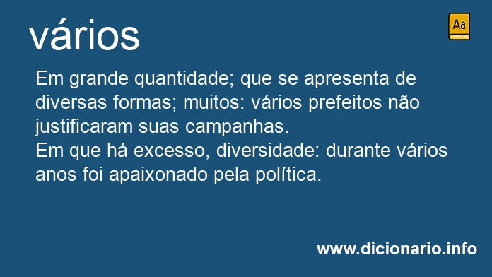 Significado de vrios