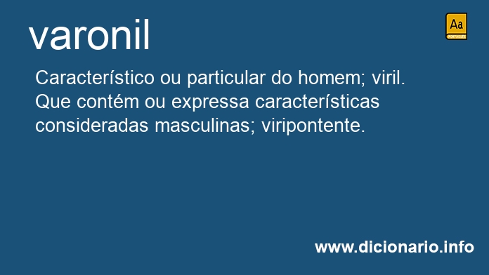 Significado de varonil