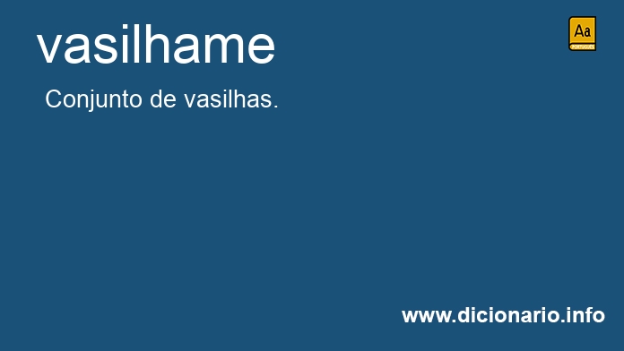 Significado de vasilhame