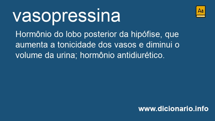 Significado de vasopressina