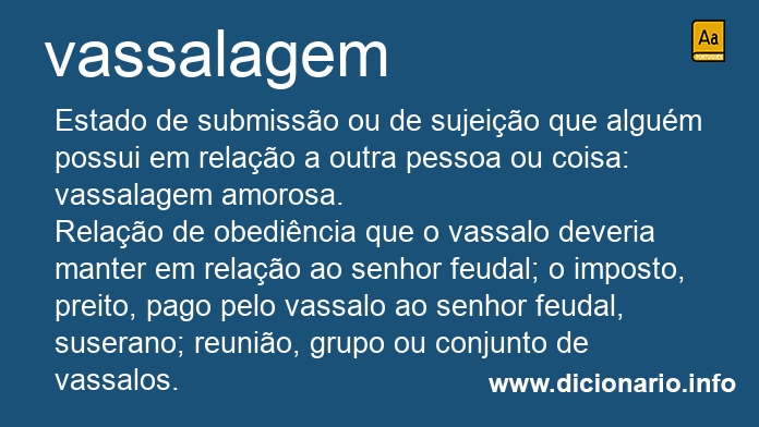 Significado de vassalagem