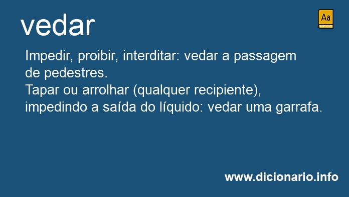 Significado de vedar