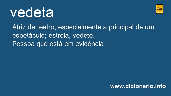 Significado de vedeta