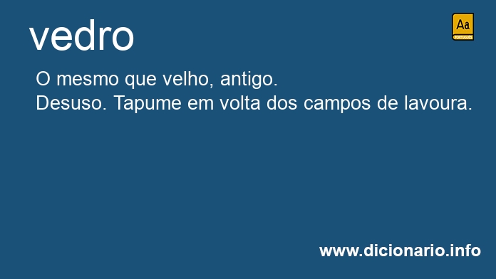 Significado de vedro