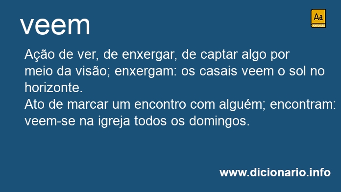 Significado de veem