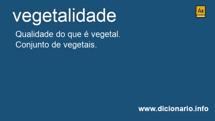 Significado de vegetalidade