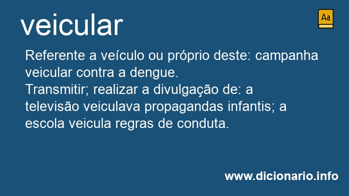 Significado de veiculais