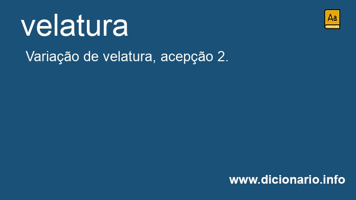 Significado de velatura