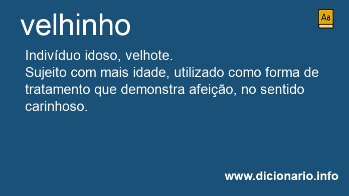 Significado de velhinho