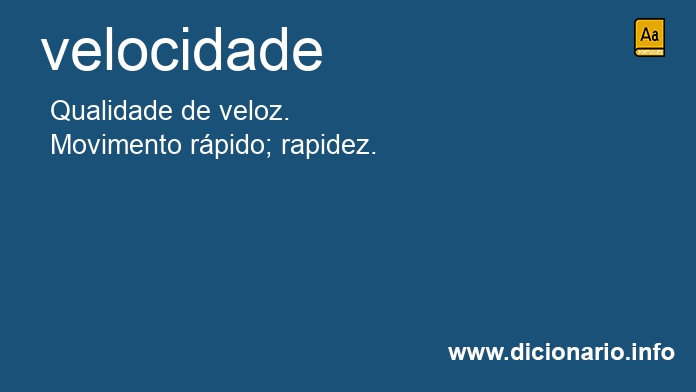 Significado de velocidade