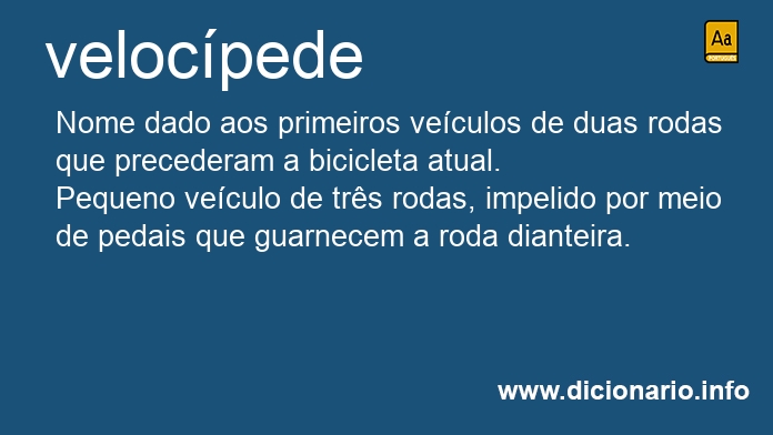 Significado de velocpede