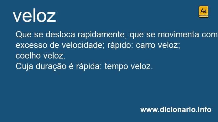 Significado de veloz