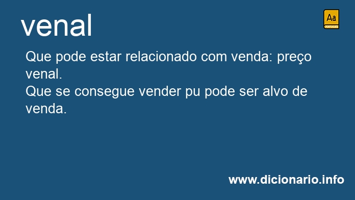 Significado de venais