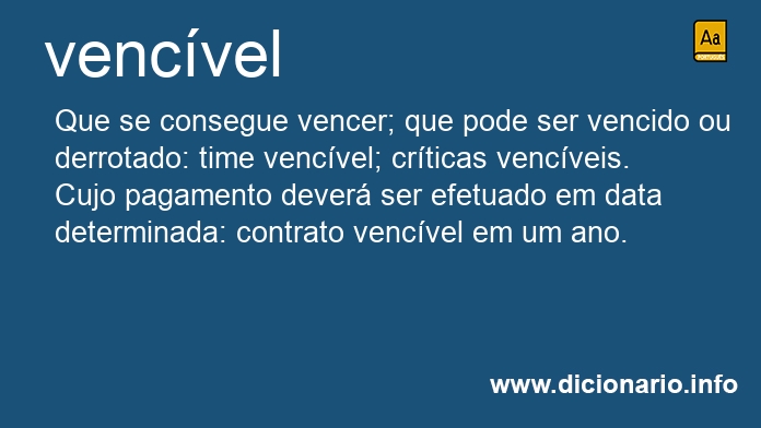 Significado de vencveis