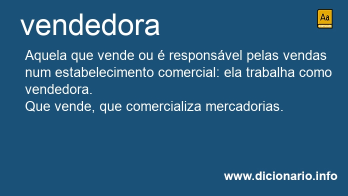 Significado de vendedora Significado de vendedora