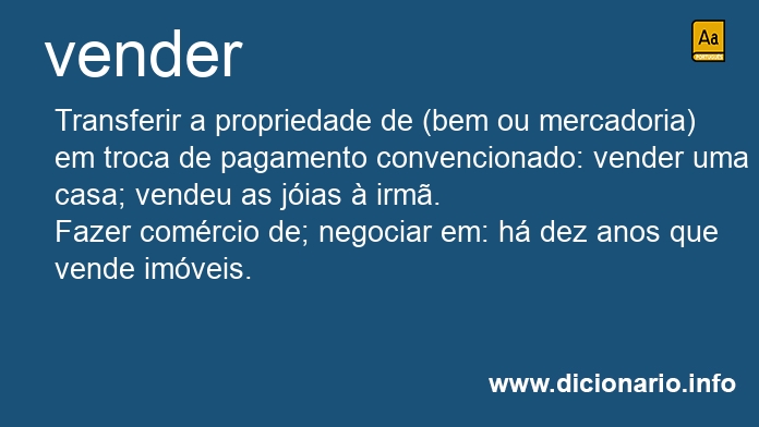 Significado de vender