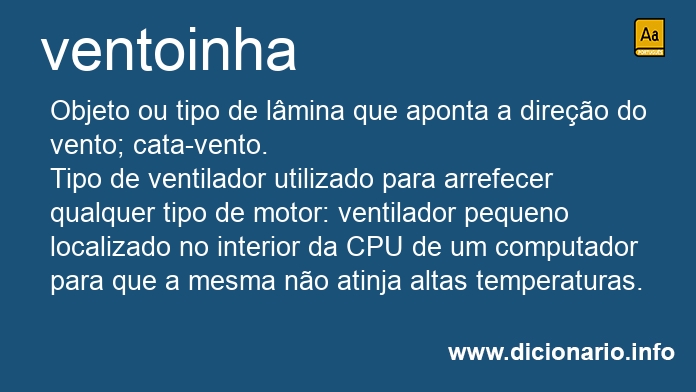 Significado de ventoinha