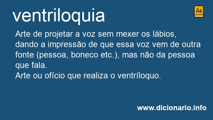 Significado de ventriloquia