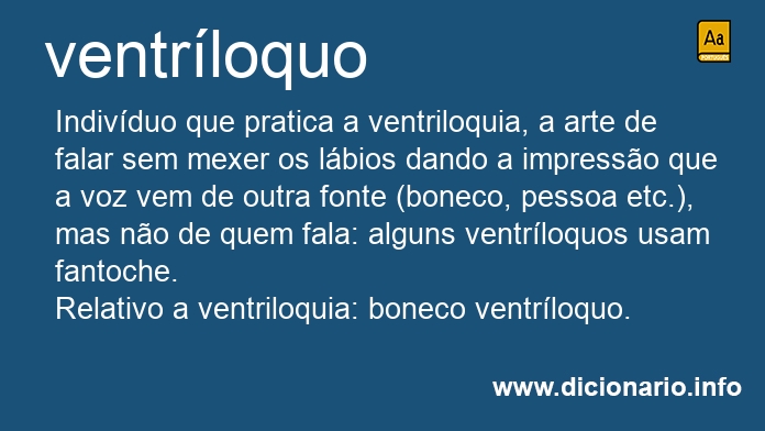 Significado de ventrloquo