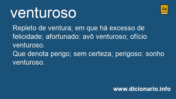 Significado de venturosos