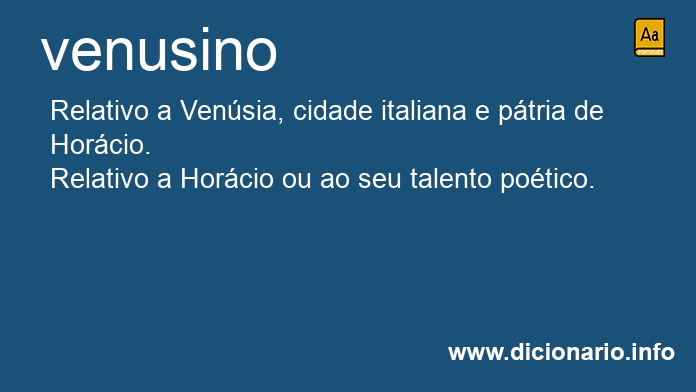 Significado de venusino