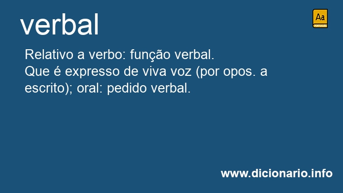 Significado de verbal