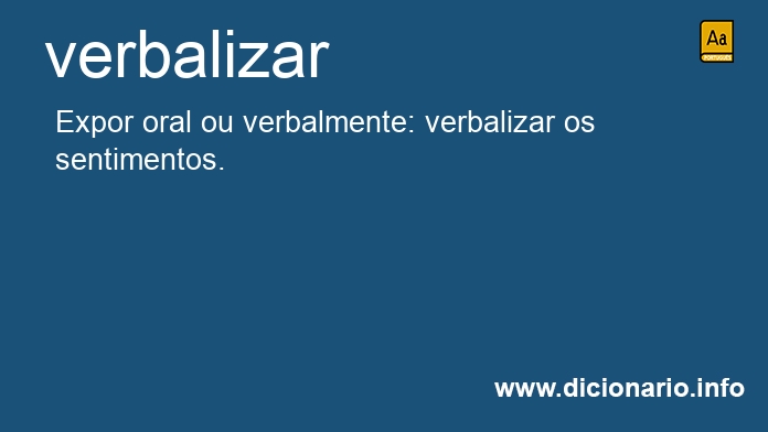 Significado de verbalize