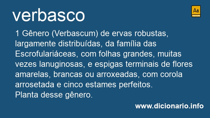 Significado de verbasca