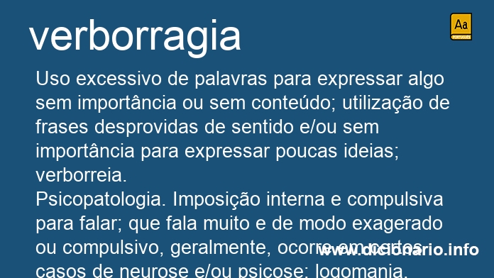 Significado de verborragia