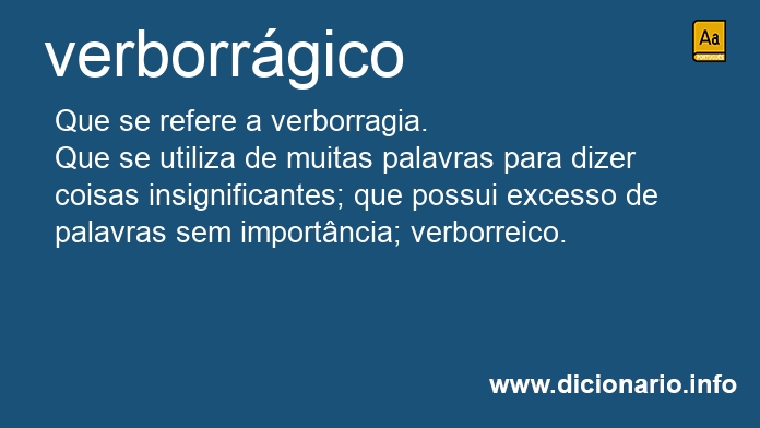 Significado de verborrgico