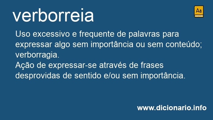 Significado de verborreias