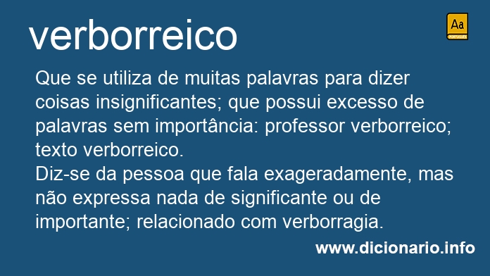 Significado de verborreica