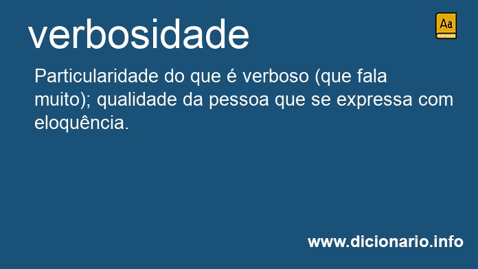 Significado de verbosidades