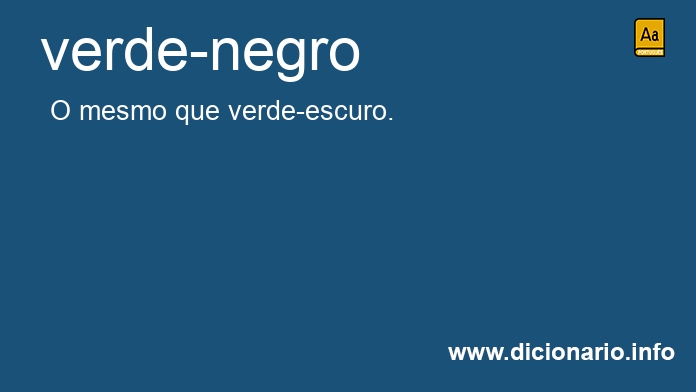 Significado de verde-negro